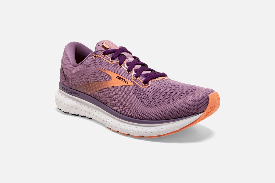 Brooks Running Shoes - Glycerin 18 Road Womens - Purple - MZL-397124